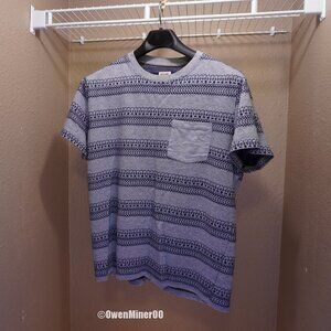 Mossimo Supply Co. XL Grey and Blue Pattern T-shirt
